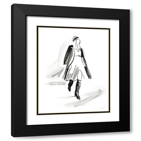 Overcoat Black Modern Wood Framed Art Print with Double Matting by Kamdon Kreations