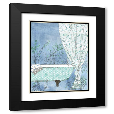 Soak in Nature Black Modern Wood Framed Art Print with Double Matting by Kamdon Kreations