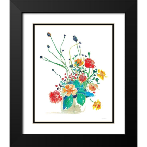 Tropical Punch Black Modern Wood Framed Art Print with Double Matting by Kamdon Kreations