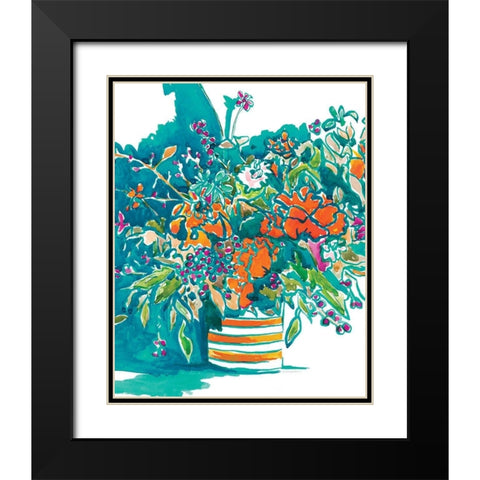 Bright Hues of Summer Black Modern Wood Framed Art Print with Double Matting by Kamdon Kreations
