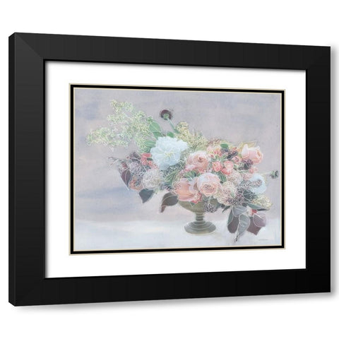 Flower Class Black Modern Wood Framed Art Print with Double Matting by Kamdon Kreations