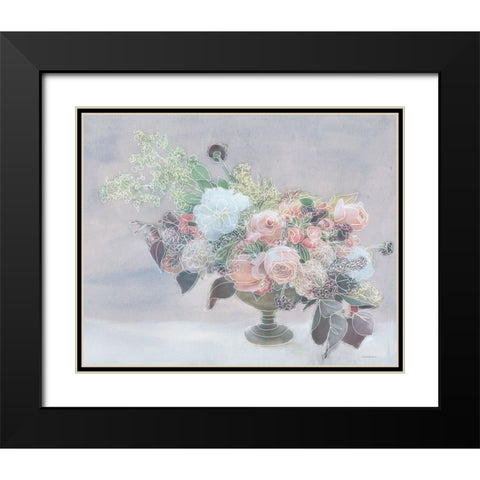 Flower Class Black Modern Wood Framed Art Print with Double Matting by Kamdon Kreations