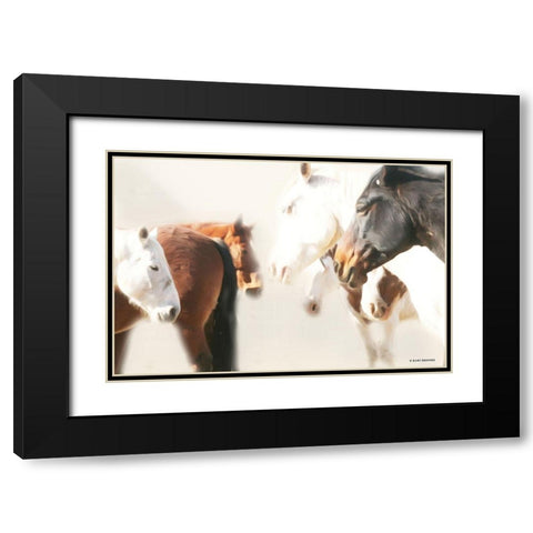 The Herd     Black Modern Wood Framed Art Print with Double Matting by Brooks, Kari