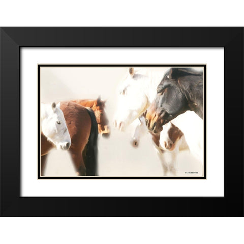 The Herd     Black Modern Wood Framed Art Print with Double Matting by Brooks, Kari
