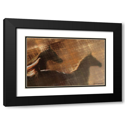 Buddies Black Modern Wood Framed Art Print with Double Matting by Brooks, Kari