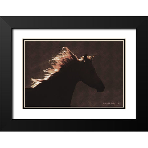 Golden Angel Black Modern Wood Framed Art Print with Double Matting by Brooks, Kari