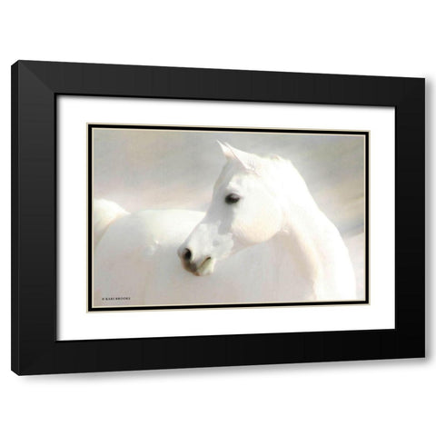 White Arab II Black Modern Wood Framed Art Print with Double Matting by Brooks, Kari