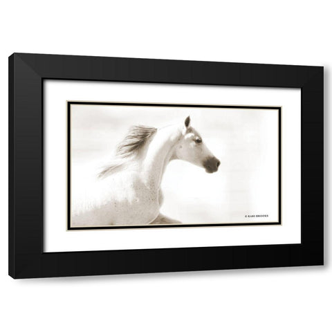 Dash III Black Modern Wood Framed Art Print with Double Matting by Brooks, Kari