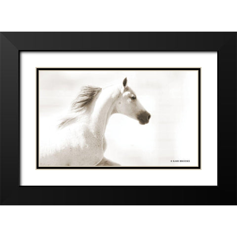 Dash III Black Modern Wood Framed Art Print with Double Matting by Brooks, Kari