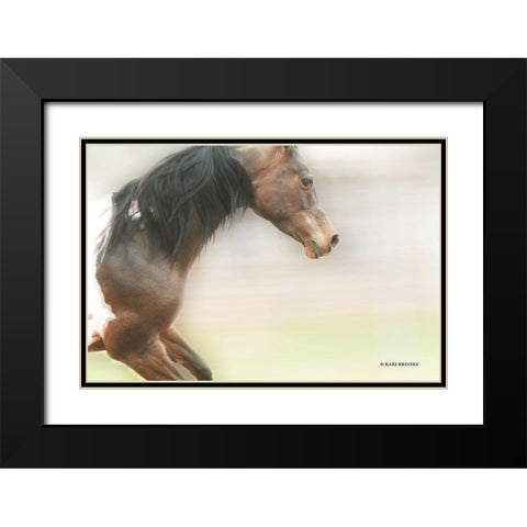 Leap of Faith Black Modern Wood Framed Art Print with Double Matting by Brooks, Kari
