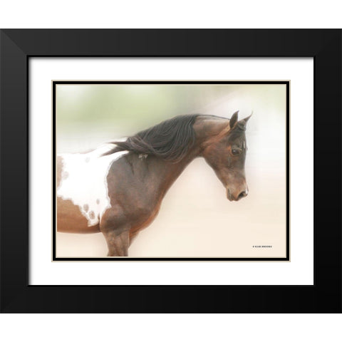 Painted Beauty Black Modern Wood Framed Art Print with Double Matting by Brooks, Kari