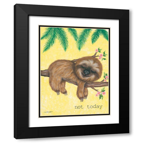 Not Today Black Modern Wood Framed Art Print with Double Matting by Kennedy, Lisa