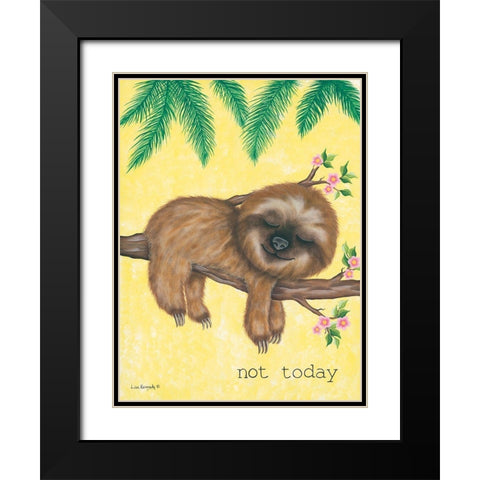 Not Today Black Modern Wood Framed Art Print with Double Matting by Kennedy, Lisa
