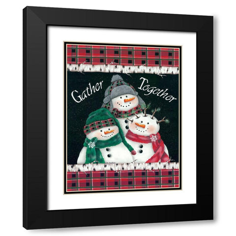 Gather Together Black Modern Wood Framed Art Print with Double Matting by Kennedy, Lisa