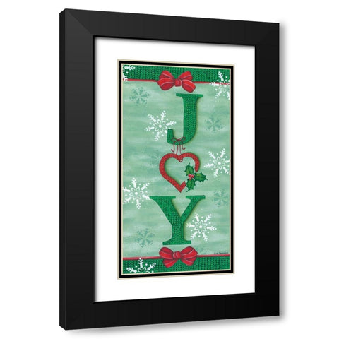 JOY Black Modern Wood Framed Art Print with Double Matting by Kennedy, Lisa