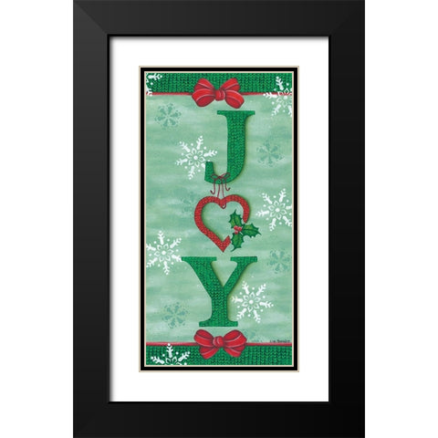 JOY Black Modern Wood Framed Art Print with Double Matting by Kennedy, Lisa