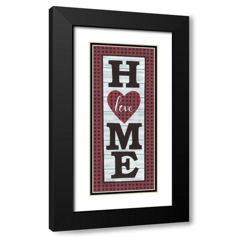 Love Home Black Modern Wood Framed Art Print with Double Matting by Kennedy, Lisa