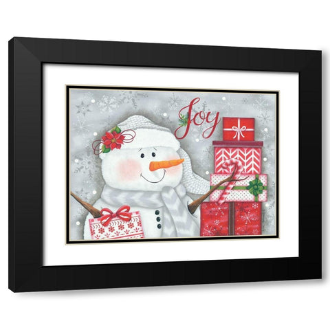 Joy And Giving Black Modern Wood Framed Art Print with Double Matting by Kennedy, Lisa