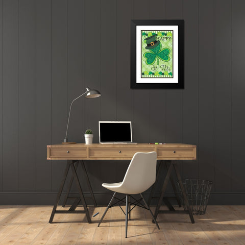 Happy St. Pats Black Modern Wood Framed Art Print with Double Matting by Kennedy, Lisa