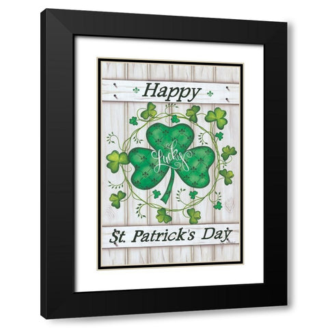 St. Patricks Day Black Modern Wood Framed Art Print with Double Matting by Kennedy, Lisa