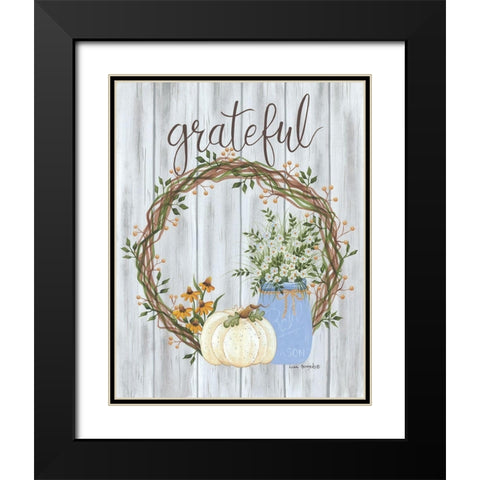 Grateful Black Modern Wood Framed Art Print with Double Matting by Kennedy, Lisa