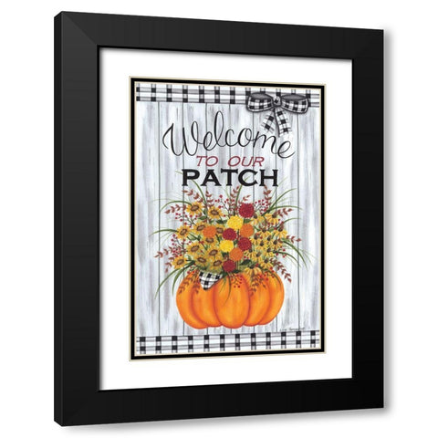 Welcome to Our Patch Black Modern Wood Framed Art Print with Double Matting by Kennedy, Lisa