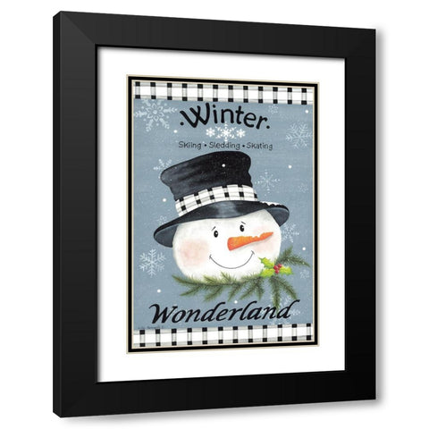 Winter Wonderland Black Modern Wood Framed Art Print with Double Matting by Kennedy, Lisa