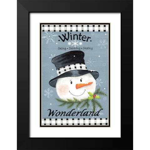 Winter Wonderland Black Modern Wood Framed Art Print with Double Matting by Kennedy, Lisa
