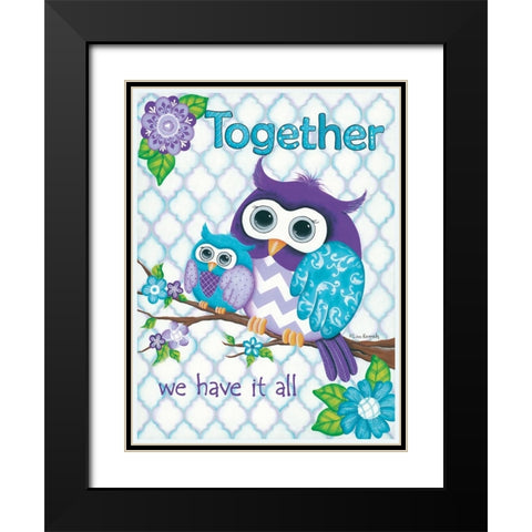 Together Black Modern Wood Framed Art Print with Double Matting by Kennedy, Lisa
