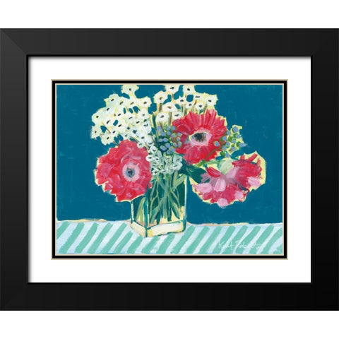 Flowers for Belle I Black Modern Wood Framed Art Print with Double Matting by Roberts, Kait