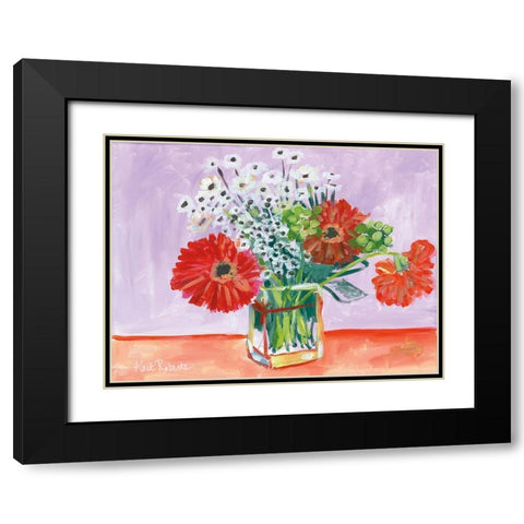 Flowers for Belle II Black Modern Wood Framed Art Print with Double Matting by Roberts, Kait