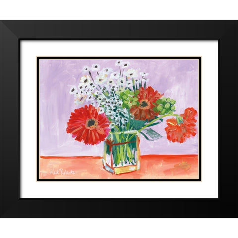 Flowers for Belle II Black Modern Wood Framed Art Print with Double Matting by Roberts, Kait