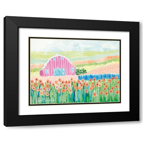 Strolling the Farm Black Modern Wood Framed Art Print with Double Matting by Roberts, Kait