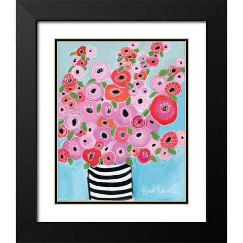 Dreaming of Poppies Black Modern Wood Framed Art Print with Double Matting by Roberts, Kait