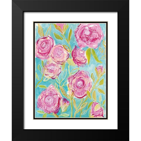 Teresas Garden Black Modern Wood Framed Art Print with Double Matting by Roberts, Kait