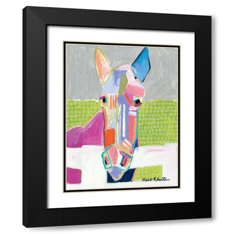 Darlin Black Modern Wood Framed Art Print with Double Matting by Roberts, Kait
