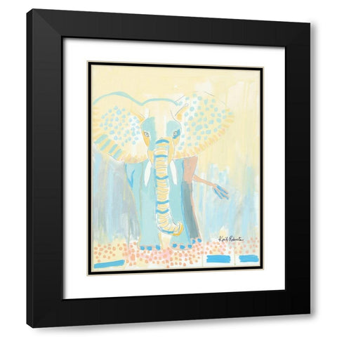 An Elephant Never Forgets  Black Modern Wood Framed Art Print with Double Matting by Roberts, Kait