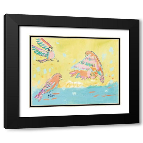 Landing Black Modern Wood Framed Art Print with Double Matting by Roberts, Kait