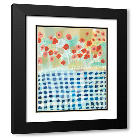 Poppies and Picnics Black Modern Wood Framed Art Print with Double Matting by Roberts, Kait