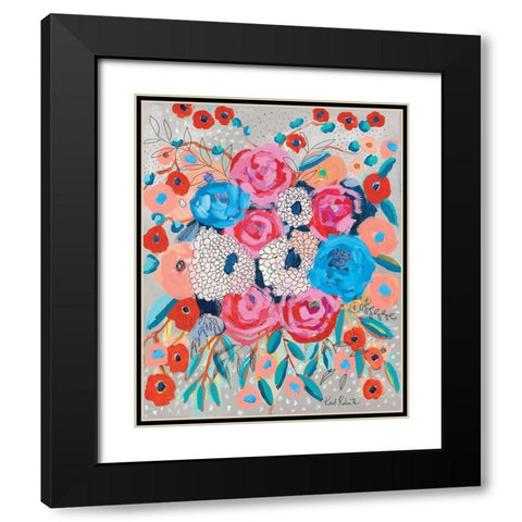 Flowers are the Answer Black Modern Wood Framed Art Print with Double Matting by Roberts, Kait