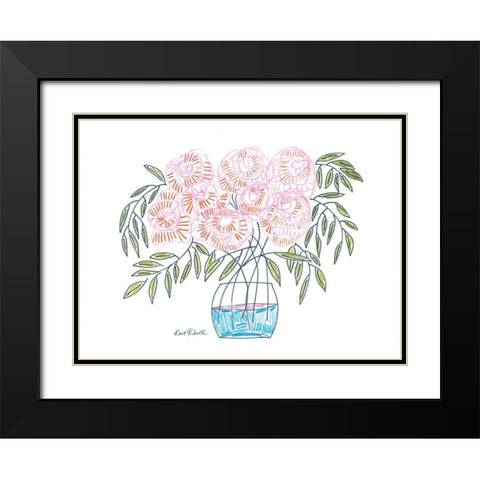 Flowers for Emma    Black Modern Wood Framed Art Print with Double Matting by Roberts, Kait
