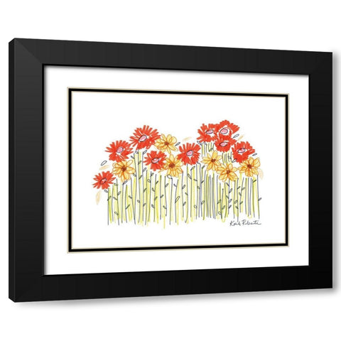 Spring Fever Black Modern Wood Framed Art Print with Double Matting by Roberts, Kait