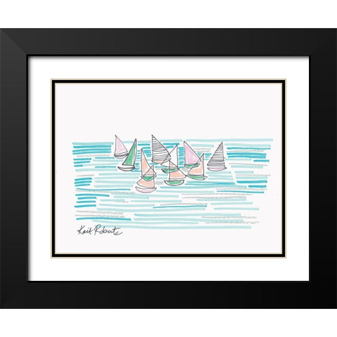 Noon at Sea Black Modern Wood Framed Art Print with Double Matting by Roberts, Kait
