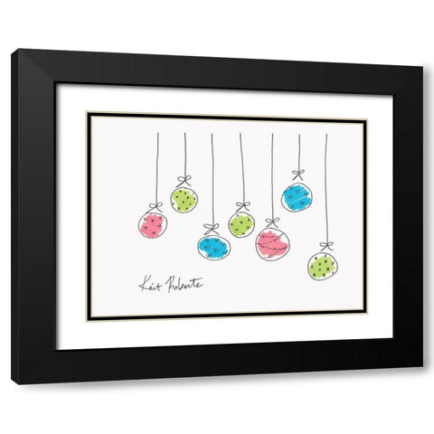 Deck the Halls Black Modern Wood Framed Art Print with Double Matting by Roberts, Kait