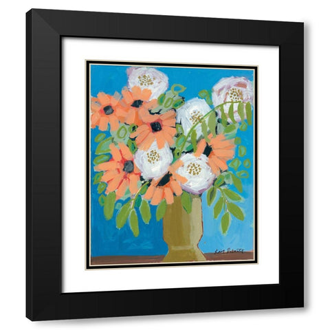 Peach Fever Black Modern Wood Framed Art Print with Double Matting by Roberts, Kait