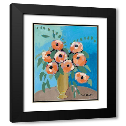 Bouquet for Granny Black Modern Wood Framed Art Print with Double Matting by Roberts, Kait