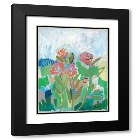 The Garden in May Black Modern Wood Framed Art Print with Double Matting by Roberts, Kait