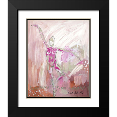 Graceful Black Modern Wood Framed Art Print with Double Matting by Roberts, Kait