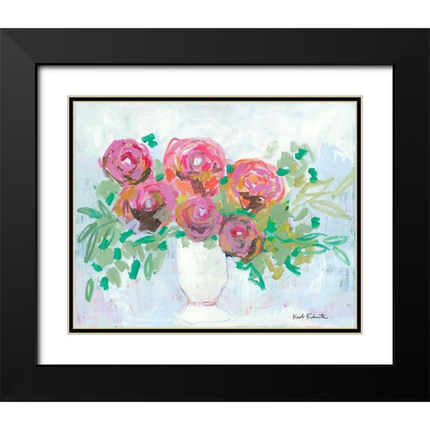 A Hug in a Vase Black Modern Wood Framed Art Print with Double Matting by Roberts, Kait