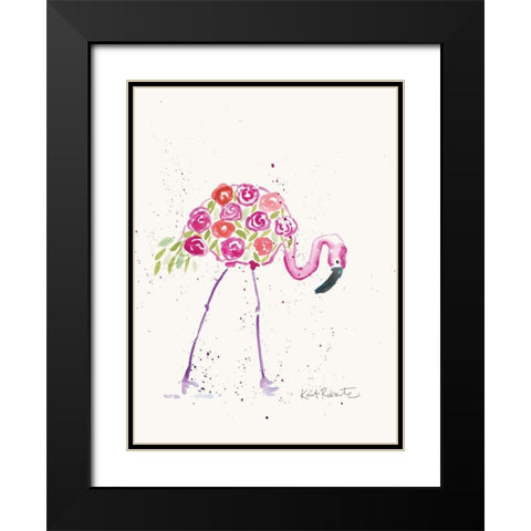 Her Name was Rose Black Modern Wood Framed Art Print with Double Matting by Roberts, Kait